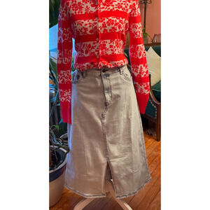 Denim & Co. Canyon Retreat Stretch Denim Skirt Size 16 New Lite Summer Shade